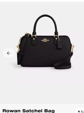 Coach Black Pebbled Leather Satchel with Gold Hardware
10x6x7